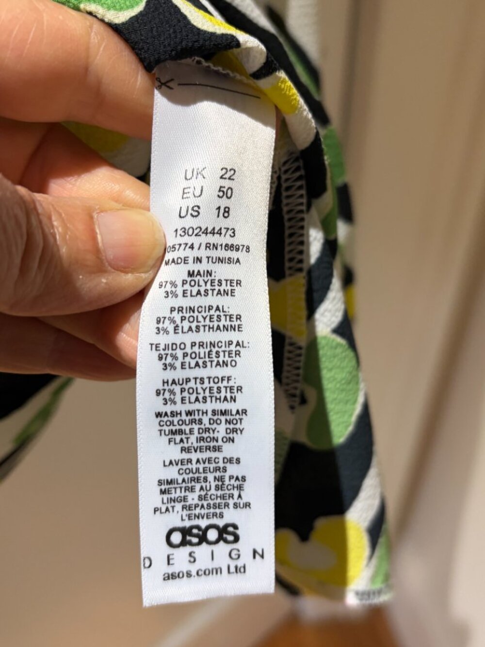 ASOS DESIGN Curve flared sleeve mini tea dress in abstract zebra print Size 18 - Picture 8 of 10